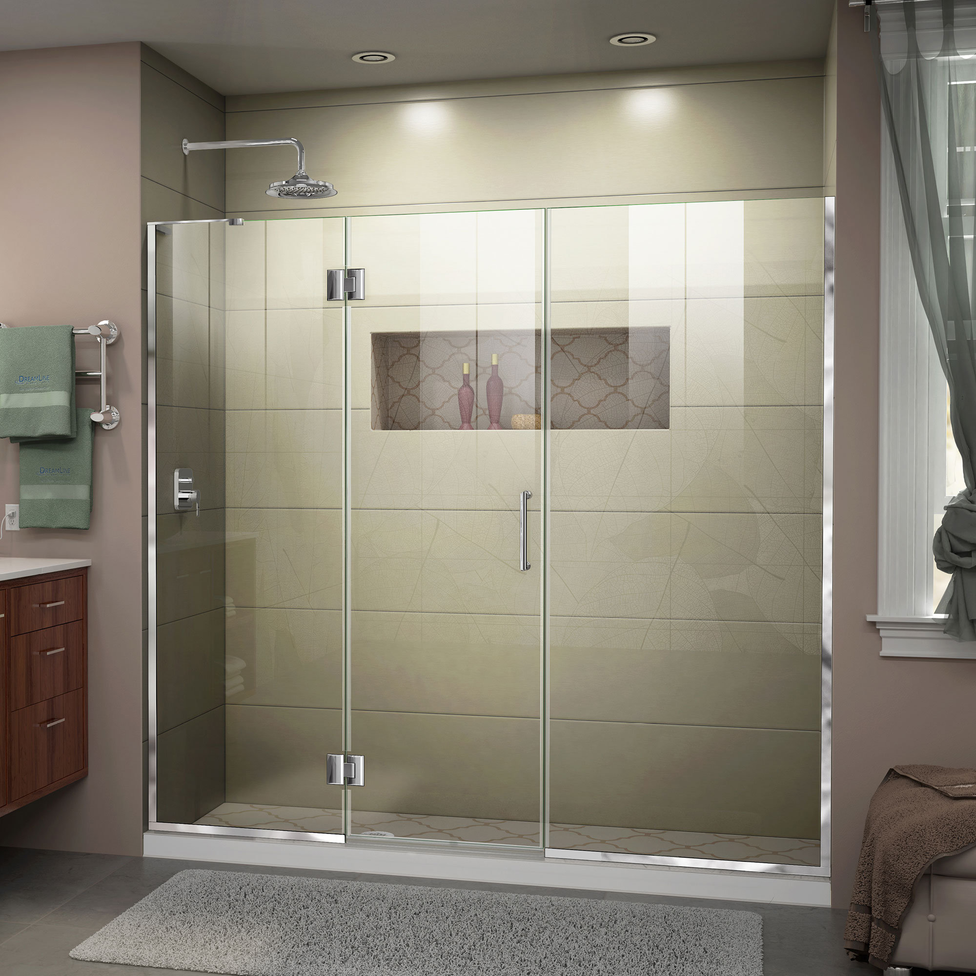 Dreamline Unidoor X 64 W X 72 H Hinged Frameless Shower Door With Clearmax Technology Wayfair