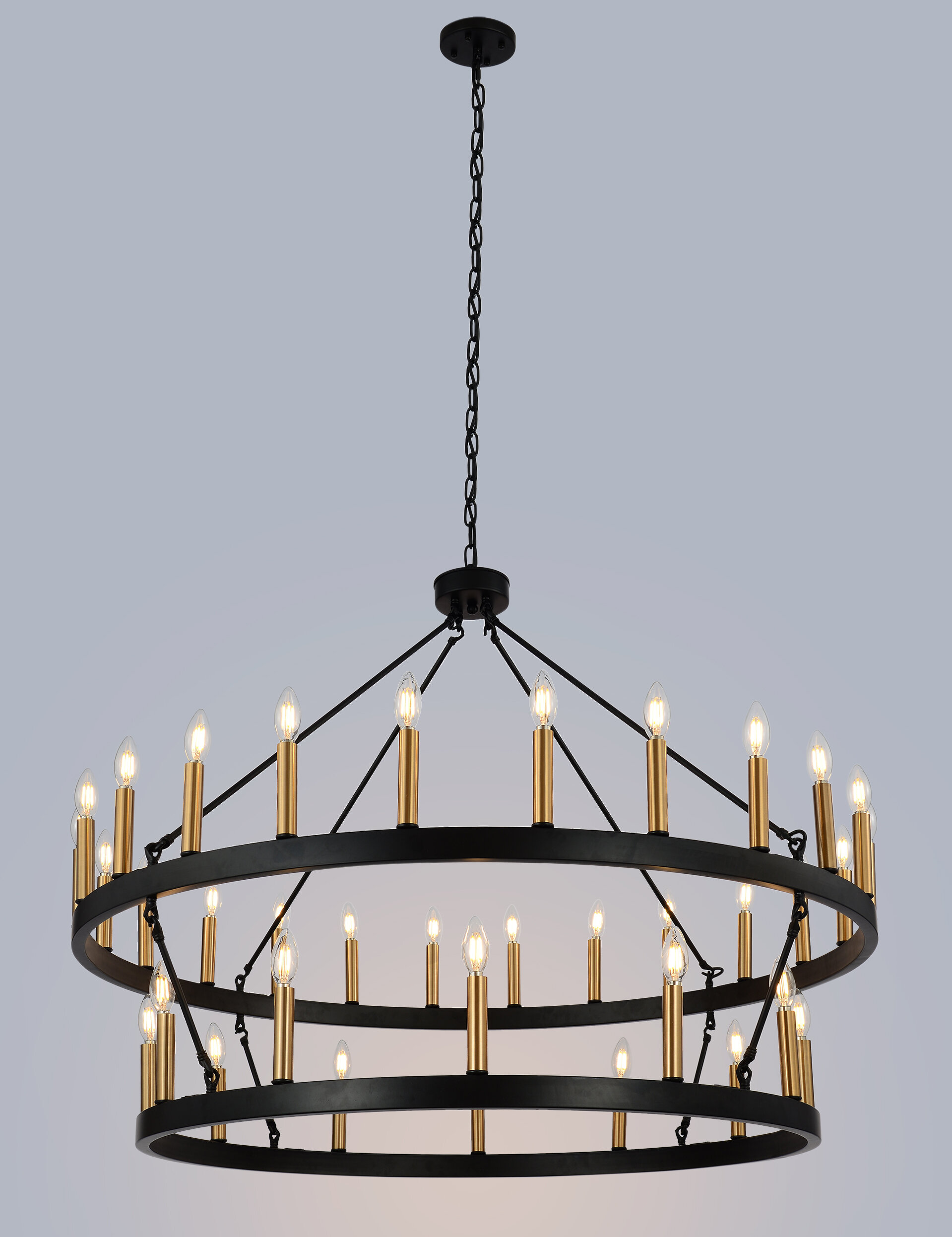 large wagon wheel chandelier