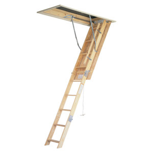 8 ft Wood Attic Ladder with 250 lb. Load Capacity