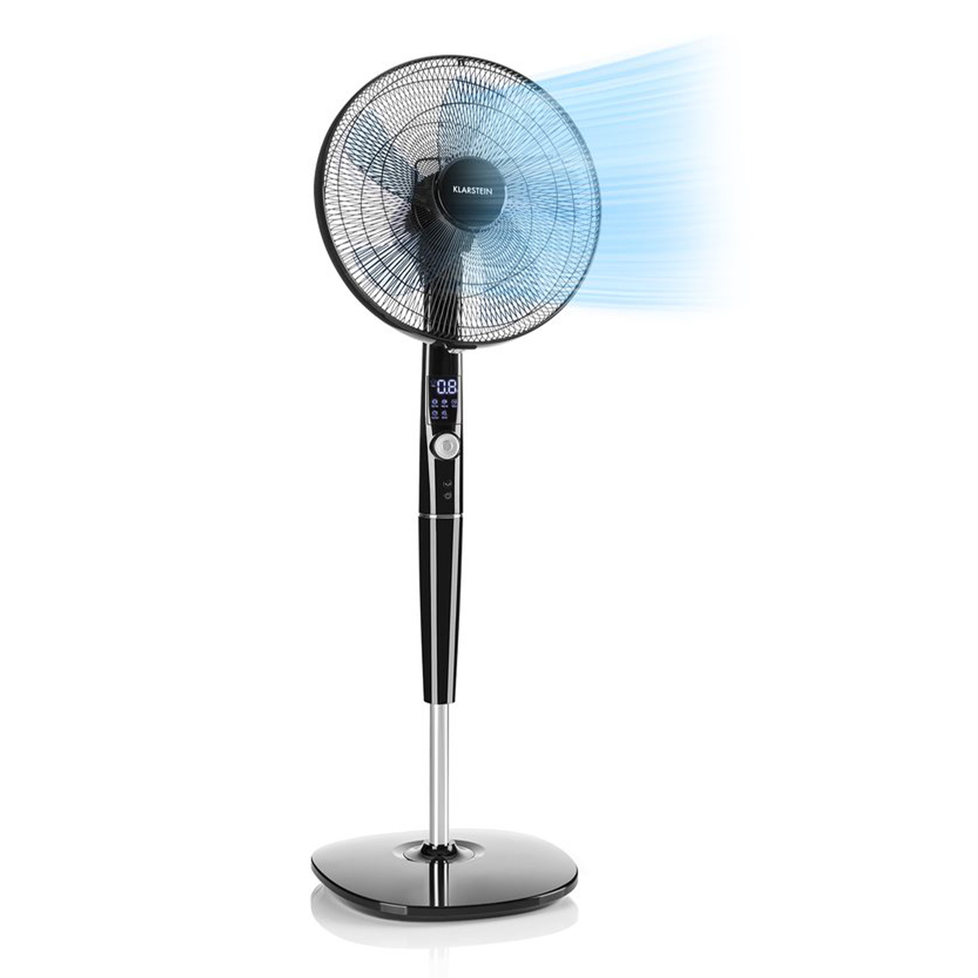 Klarstein Silent Storm 16 In 12 Speed Adjustable Oscillating Pedestal