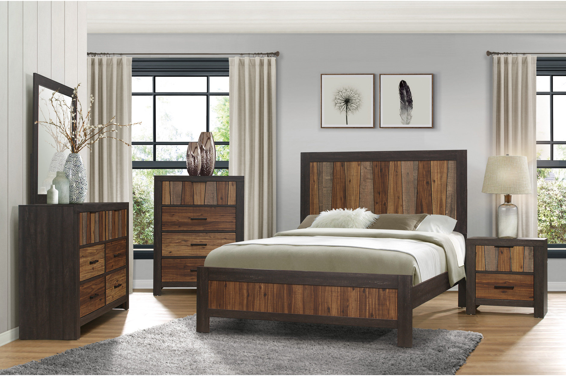 Millwood Pines Liola Queen Platform 3 Piece Bedroom Set | Wayfair