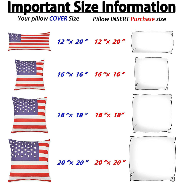 20 x 20 foam pillow insert