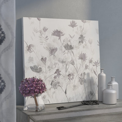 'Garden Shadows III' Painting Print on Canvas in Gray Lark Manor Size: 37" H x 37" W x 1.5" D