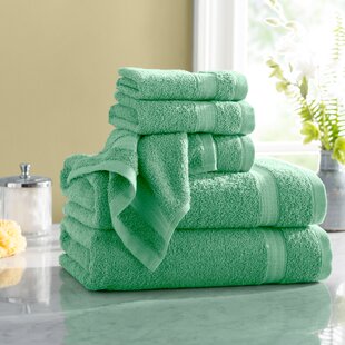mint green towels