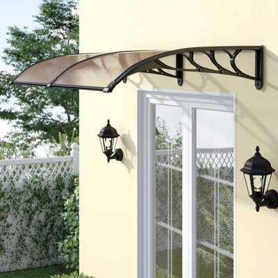 Window Awning Outdoor Polycarbonate Front Door Patio Cover Garden Canopy