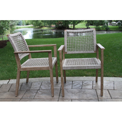 Fleur Eucalyptus and Rope Outdoor Dining Armchair