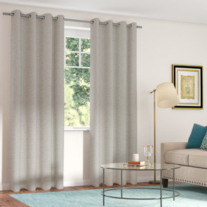 Etelvina Solid Room Darkening Grommet Curtain Panels (Set of 2)