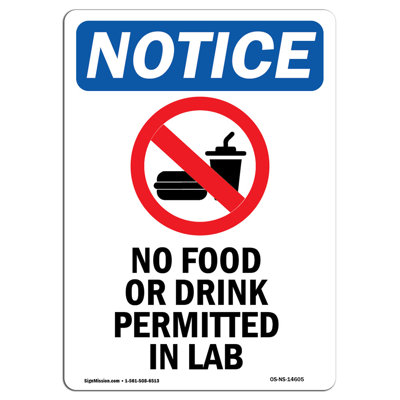 SignMission No Food or Drink Permitted Sign with Symbol | Wayfair