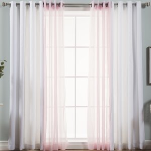 Stubbs Solid Blackout and Sheer Thermal Grommet Curtain Panels