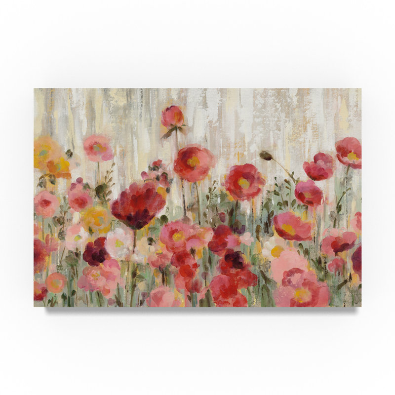 Charlton Home Sprinkled Flowers Crop Acrylic Painting Print On Wrapped Canvas Reviews