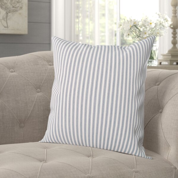 Navy  Ticking  Lumbar Pillow Cover   12 x 18   Farmhouse  Country Chic 