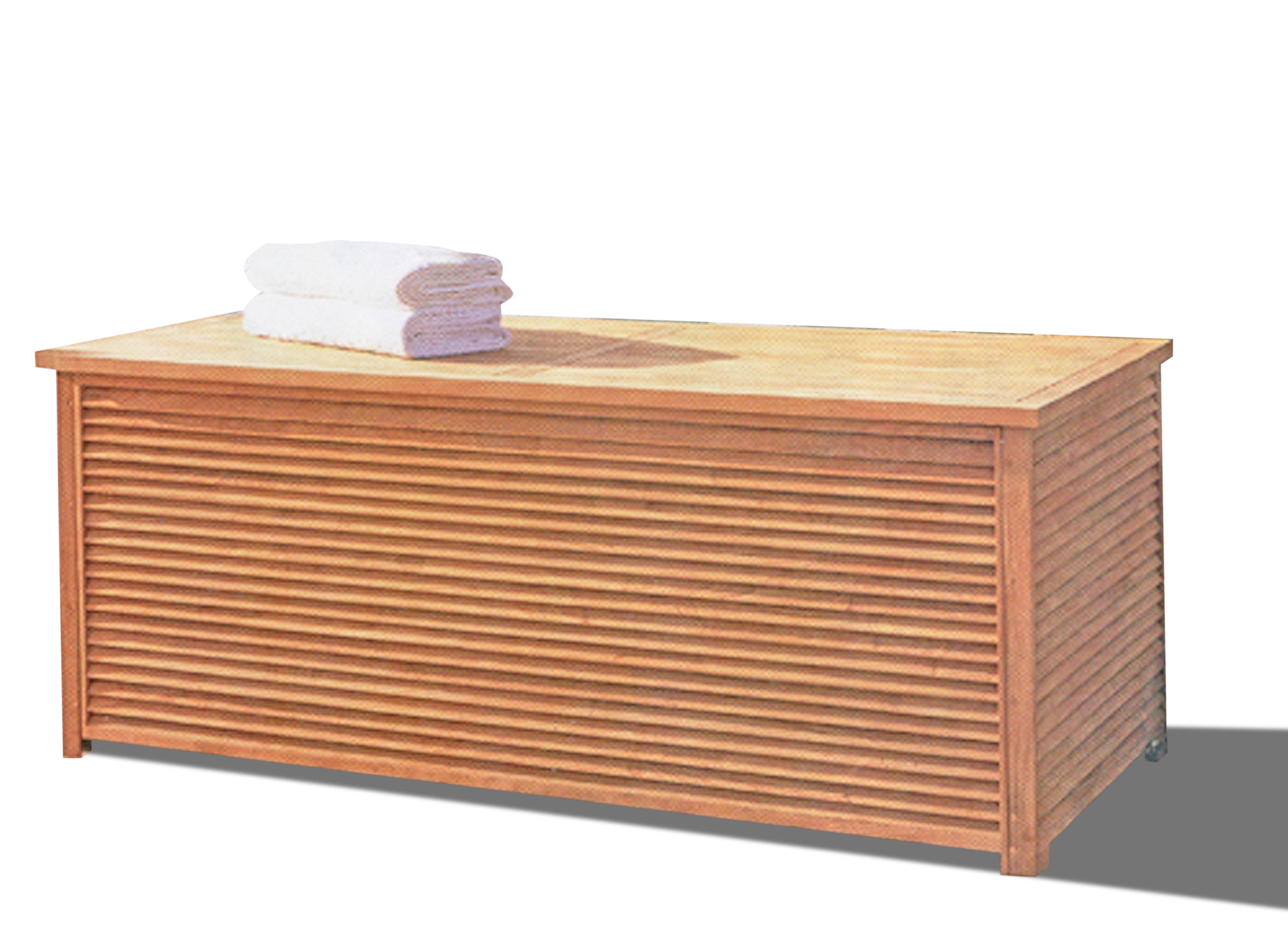Teak Smith Water Resistant Teak Solid Wood Deck Box in Natural & Reviews Wayfair