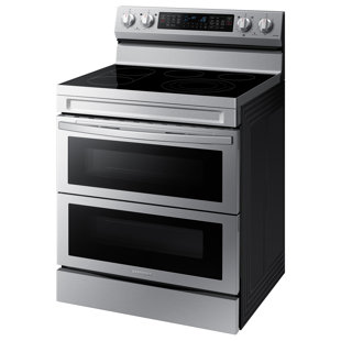 slide in electric range double oven with air fryer