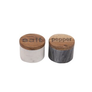 marble salt and pepper shakers