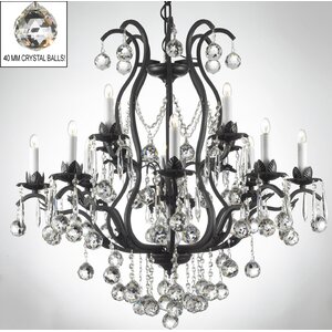 Alvan 12-Light 40W Crystal Chandelier