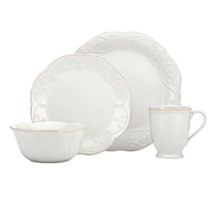 French Perle 4 Piece Place Setting, Service for 1
