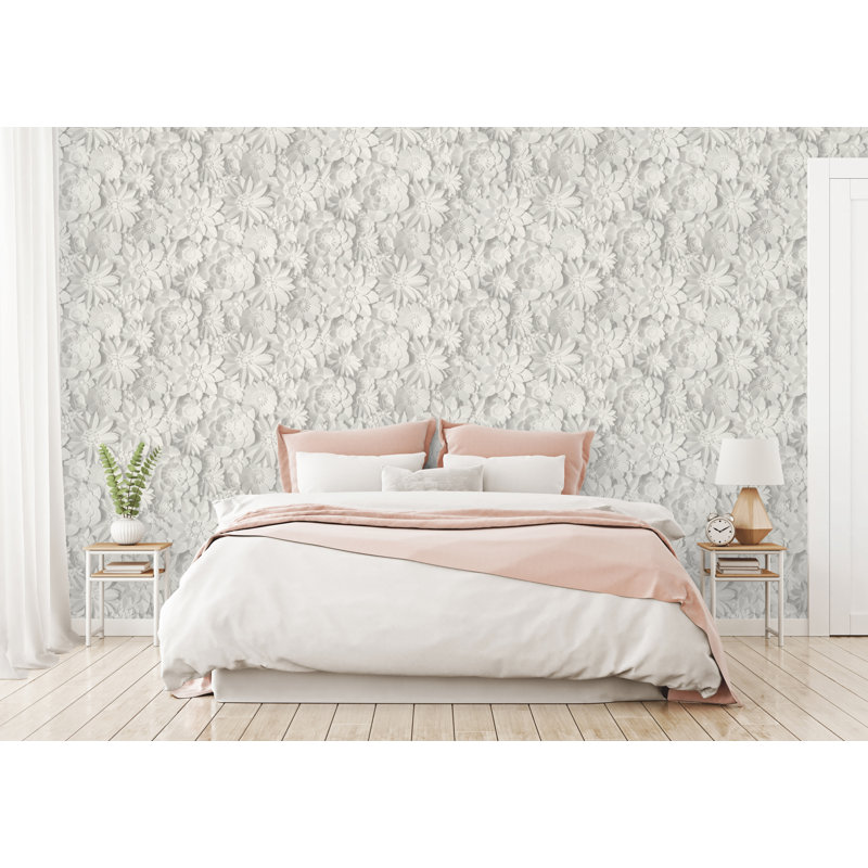 East Urban Home Dimensions Floral 10 05m X 53cm Wallpaper Roll