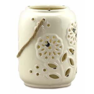Ceramic Flower Unscented Jar Candle