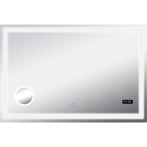 Spiegel mit LED-Uhr von All Home