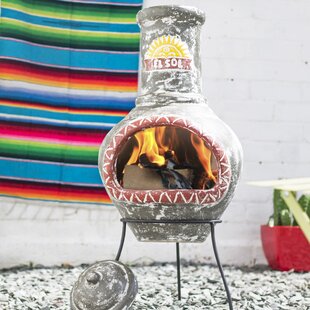 Breana Clay Wood Burning Chiminea By Sol 72 Outdoor