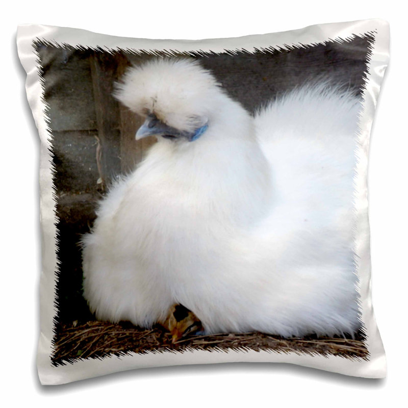 East Urban Home Cute Chick And Fluffy Chicken Mother Pillow Cover