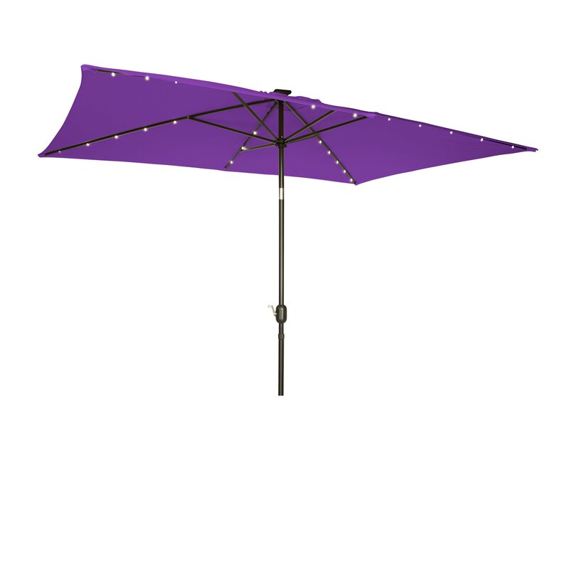 Bangert 10 X 6 5 Rectangular Lighted Umbrella Reviews Allmodern