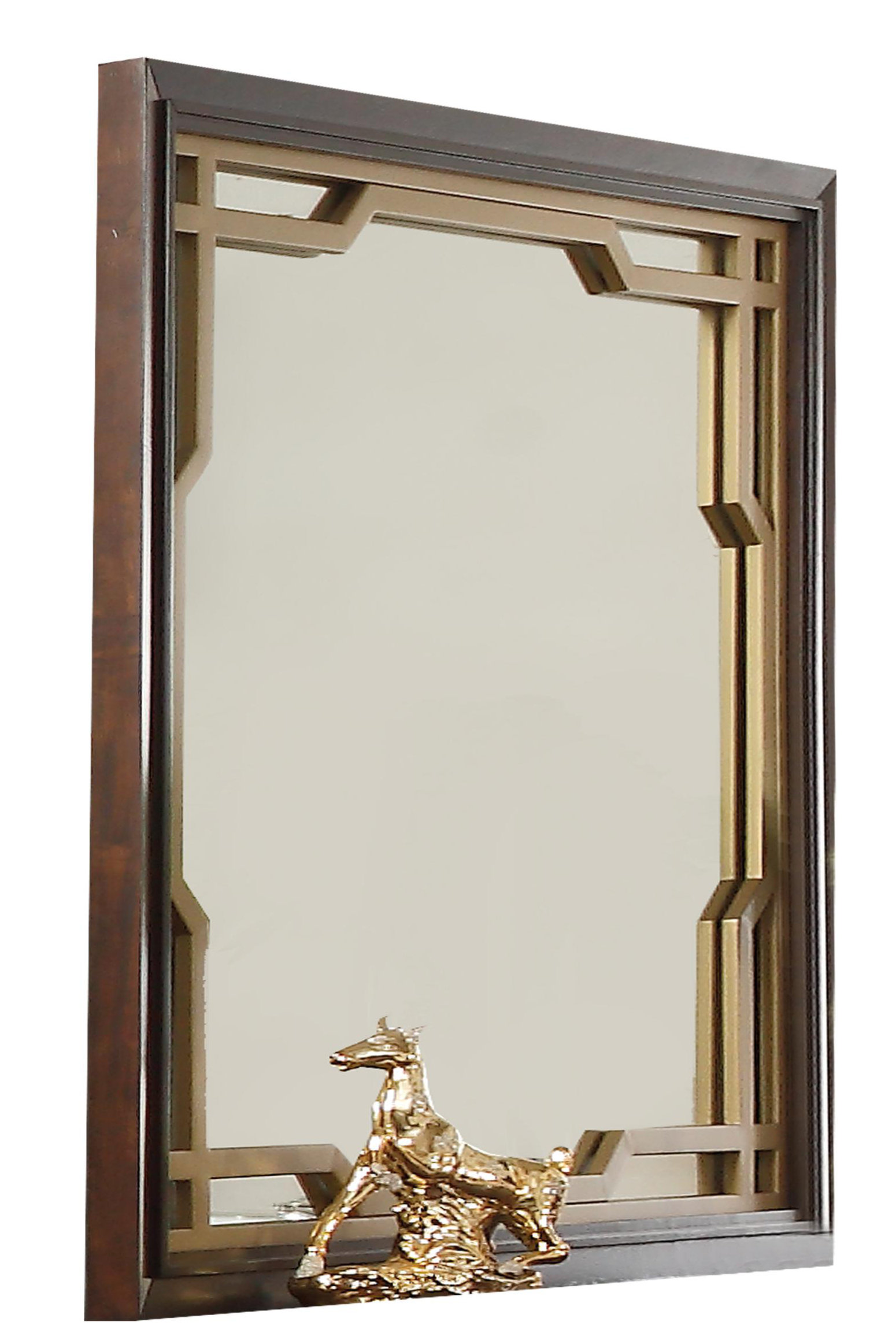 Everly Quinn Holdenville Wooden Glamorous Accent Mirror Wayfair