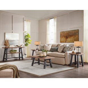 4-Piece Solid Wood Living Room Set With 42L Coffee Table, Sofa/TV Console And Two Side Tables by 17 Stories