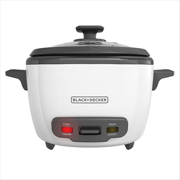 Black Decker 16 Cup Rice Cooker And Food Steamer White Wayfair