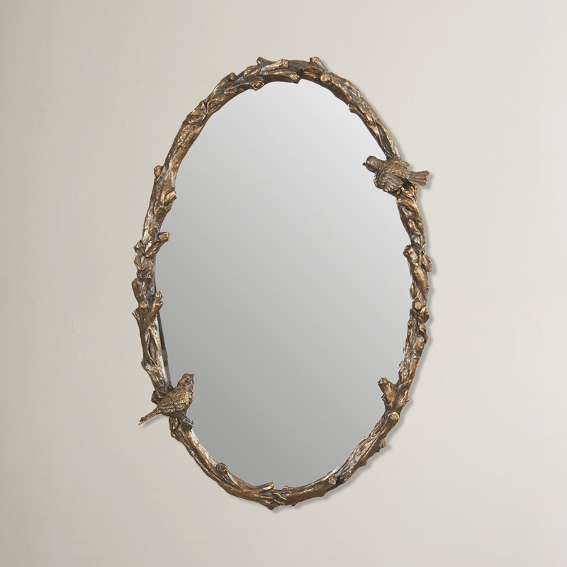 Eliana Oval Mirror in Antique Gold Leaf & Reviews Joss & Main