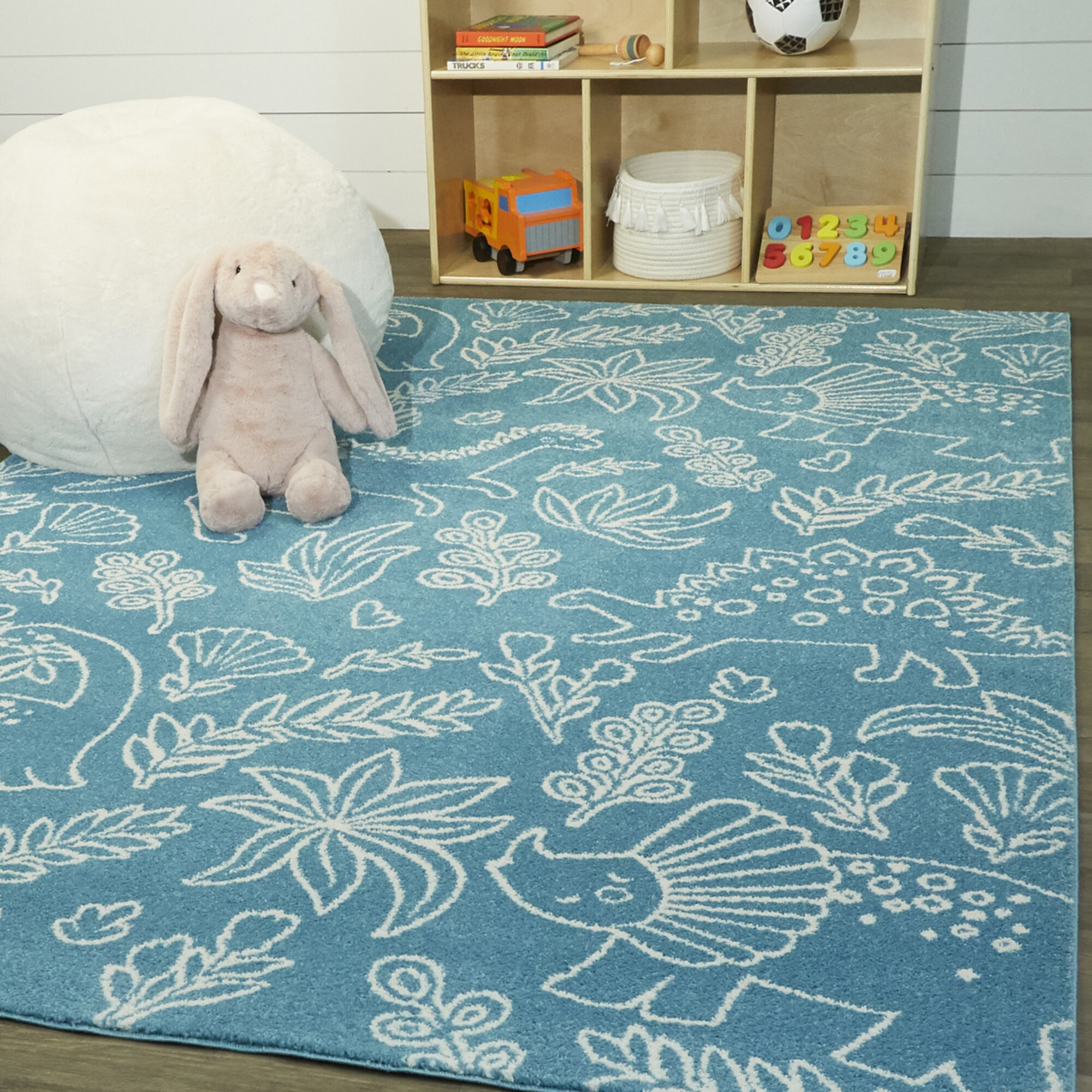 Viv + Rae Hartig Animal Print Blue Area Rug Wayfair