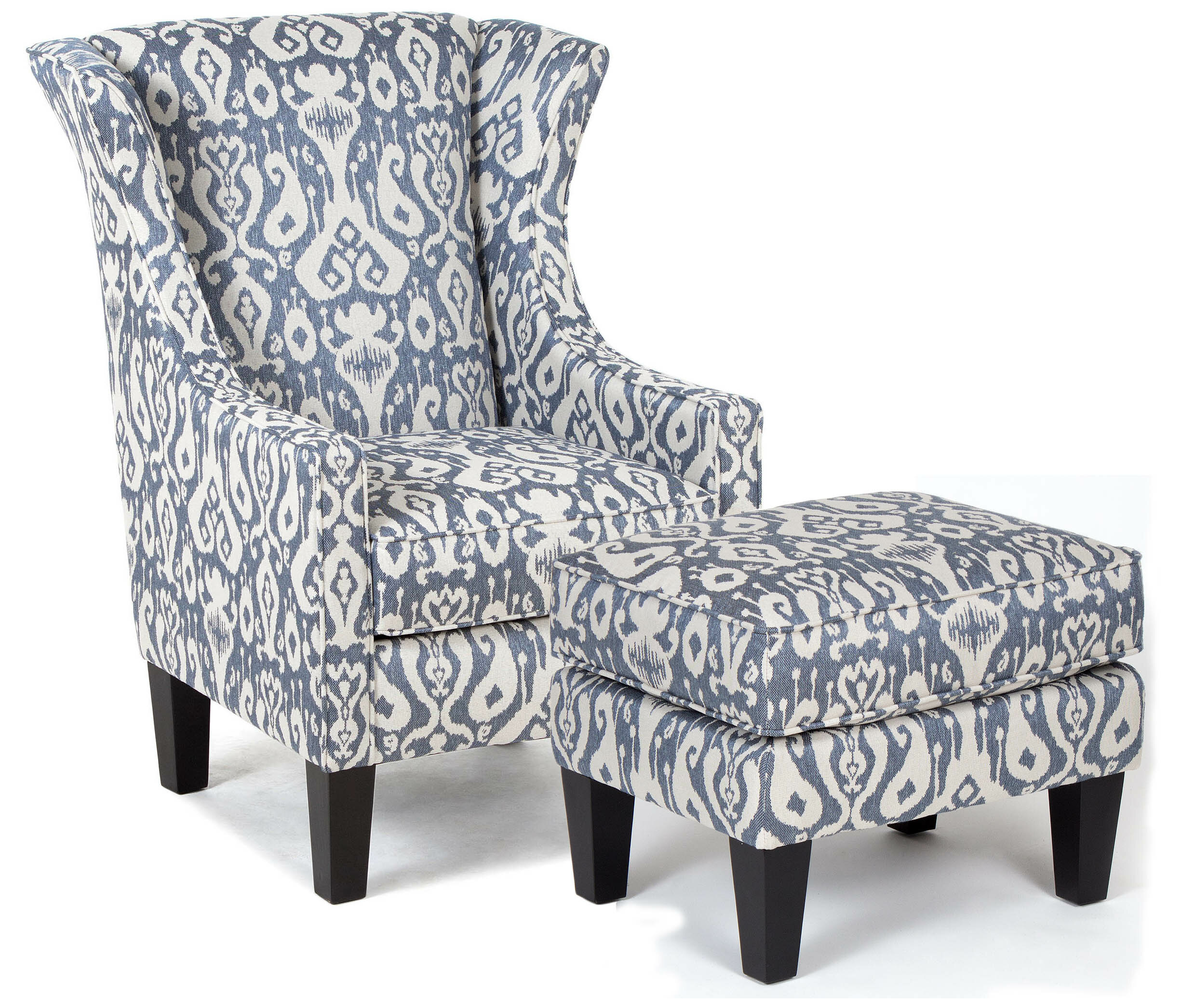 Bungalow Rose Doborah 34 Wide Wingback Chair And Ottoman Wayfair