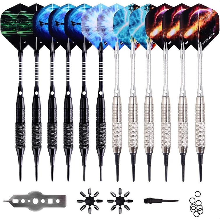 Darts Plastic Tip Sets For Electronic Brass Dart 30 Flights 100 Tips Accessories 