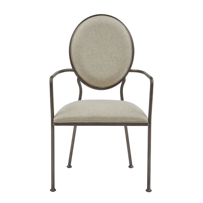 Oval Back Upholstered Dining Chair