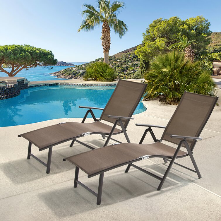 Arlmont & Co. Aitana 45'' Long Reclining Chaise Lounge Set & Reviews ...