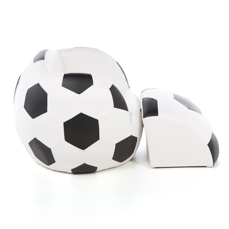 soccer chair with ottoman