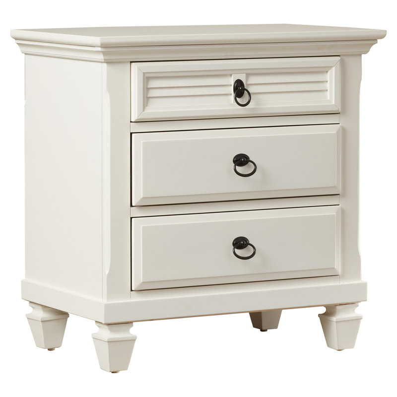 Birch Lane Fabela 3 Drawer Nightstand In Bright White Reviews Wayfair