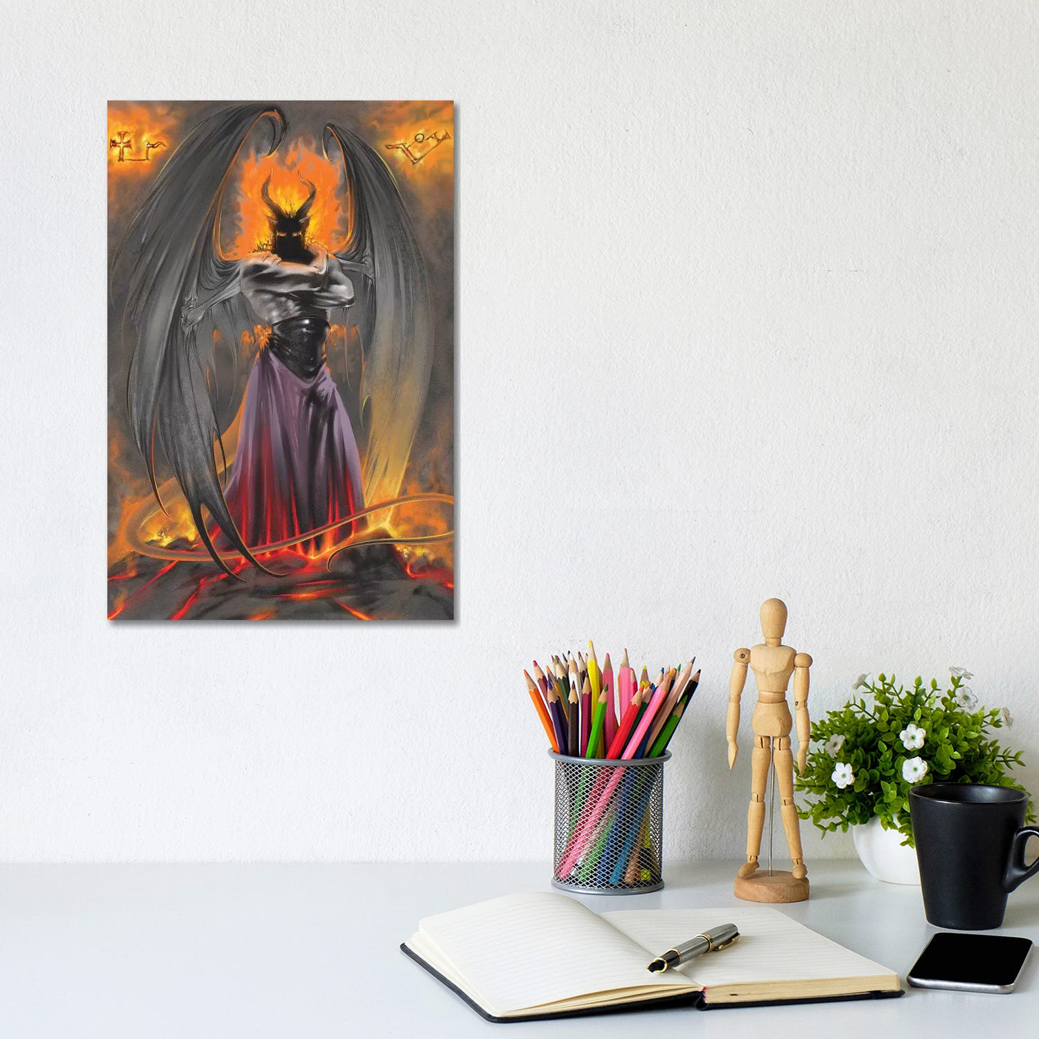 Bless international Lucifer Standing by Ruth Thompson Wrapped Canvas