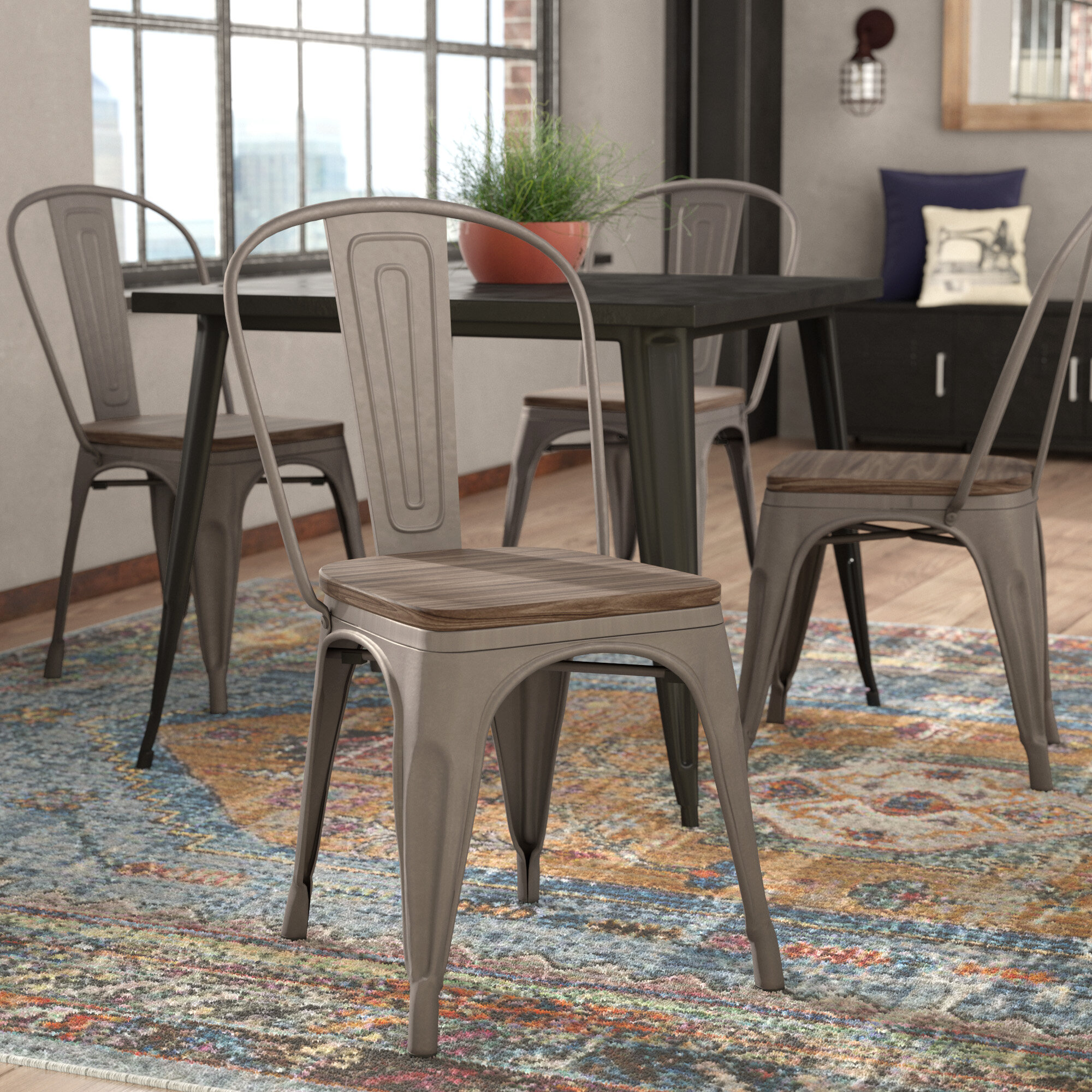 wayfair metal kitchen chairs