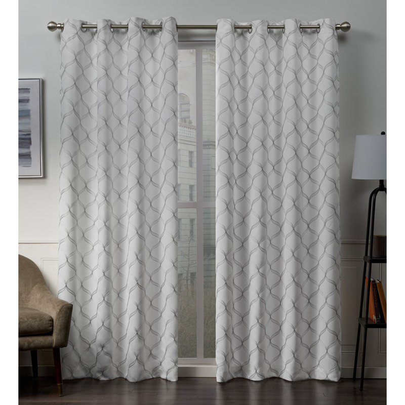 Darby Home Co Belisle Embroidered Geometric Blackout Thermal