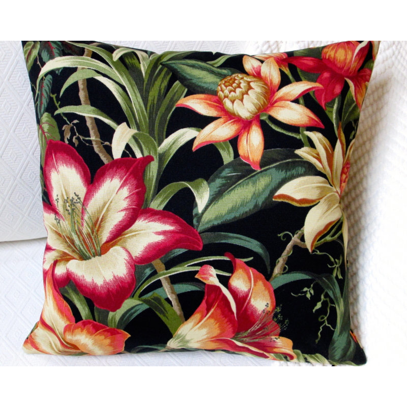 Artisan Pillows Hawaiian Tropical Hibiscus Flower Indoor Outdoor