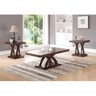 Holyfield Wooden Top And Base 3 Piece Coffee Table Set by Charlton Home Today Sale Only