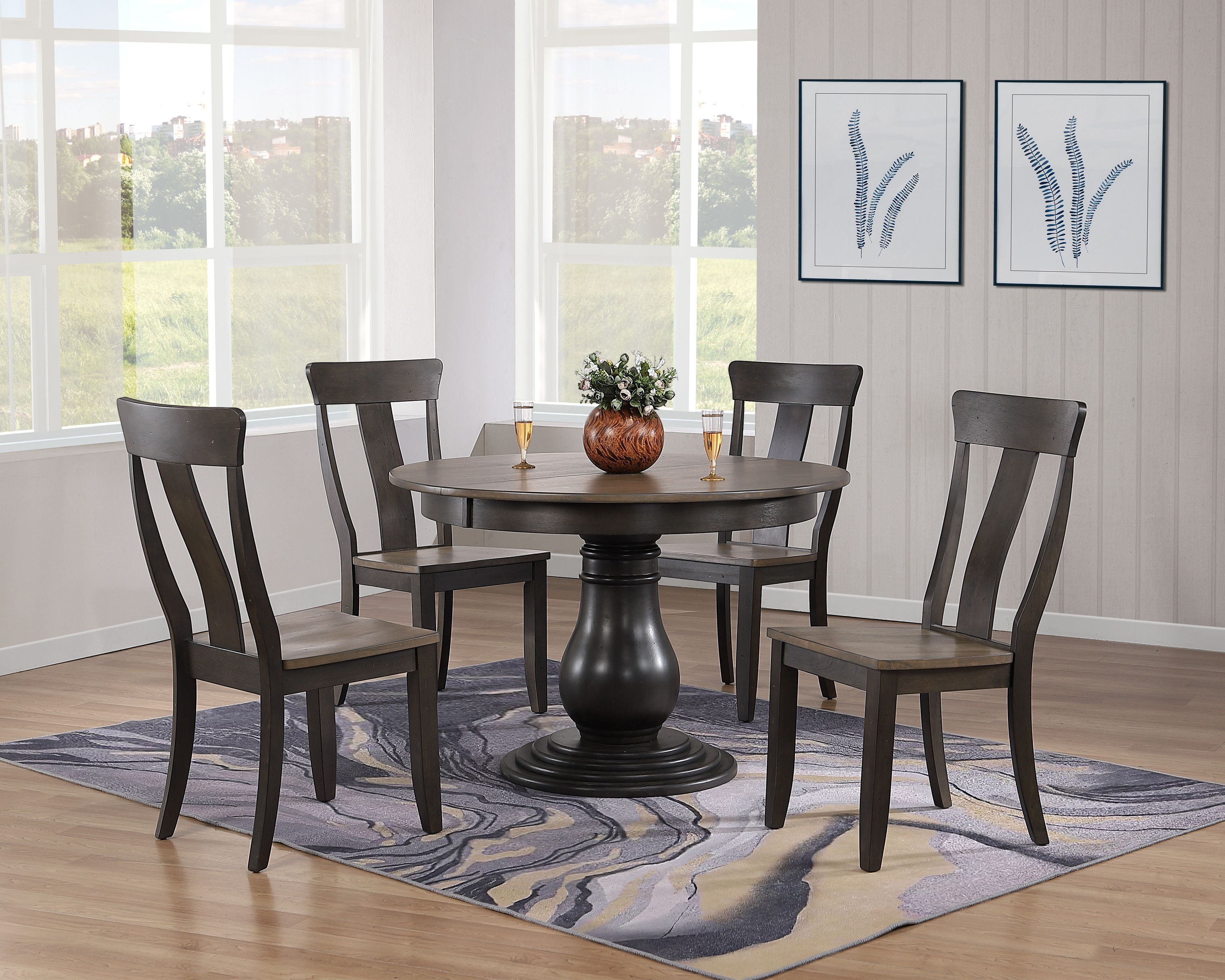 Canora Grey Spokane Extendable Solid Wood Dining Set Wayfair