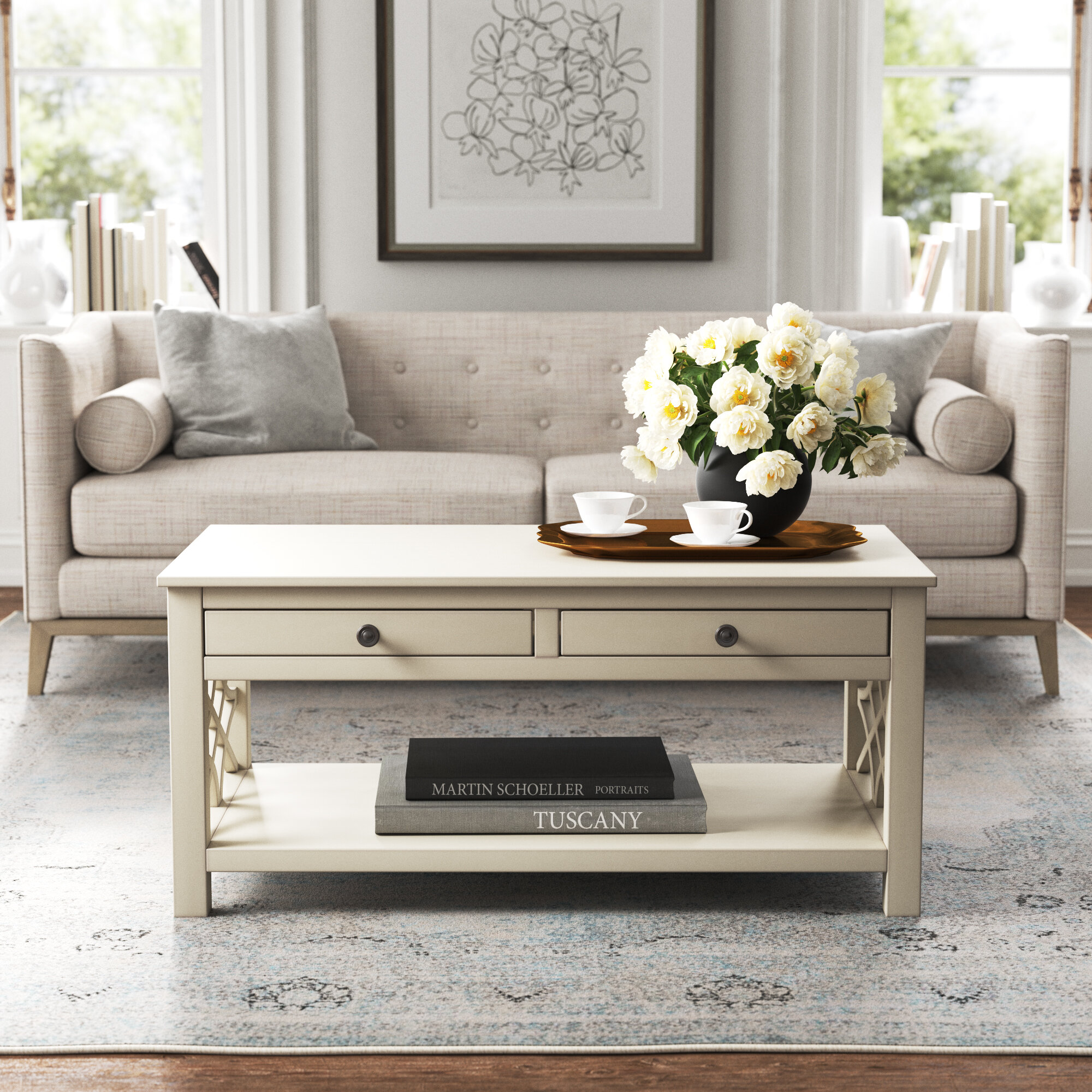 bohemian coffee table with storage