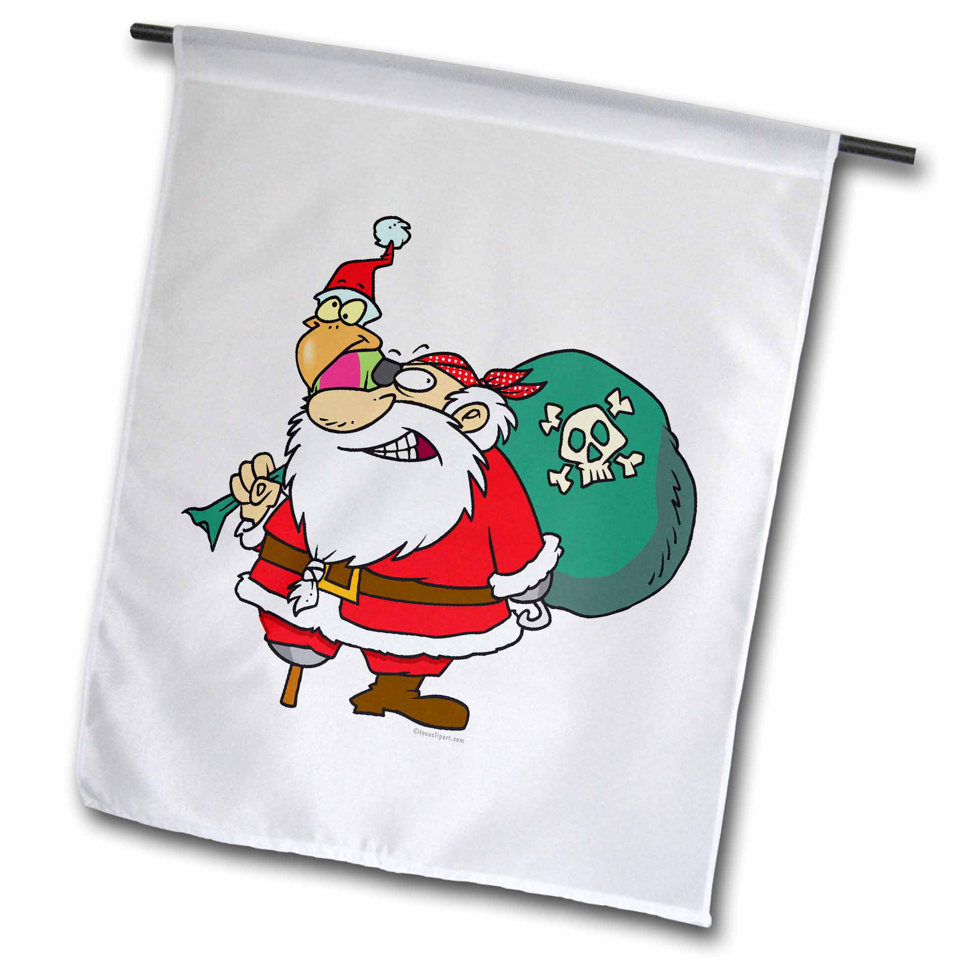 100/% Polyester Yo Ho Ho Christmas Pirate Skull Santa Flag 5 x 3 FT