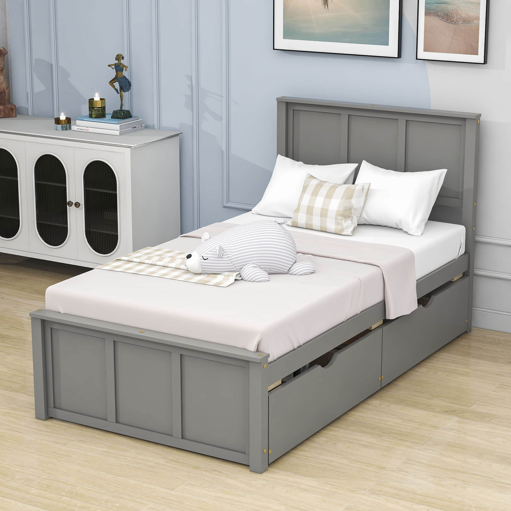 Winston Porter Dominyc Twin Platform Bed with Two Drawers Wayfair