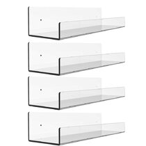 Details about   Clear Acrylic 5 MM Thick Wall Mounted Storage Shelf for Kitchen/Bathroom/Office. 