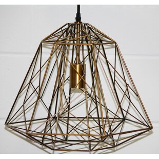 Brass Cage Pendant Light mumford cage 1 light geometric pendant