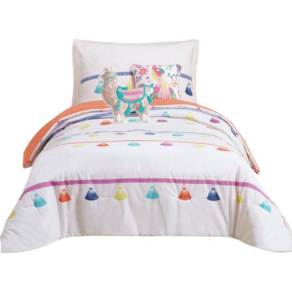 HOOT OWLS Girls Pink Teal Nature Flowers Twin Full Queen Size Comforter Bed Set