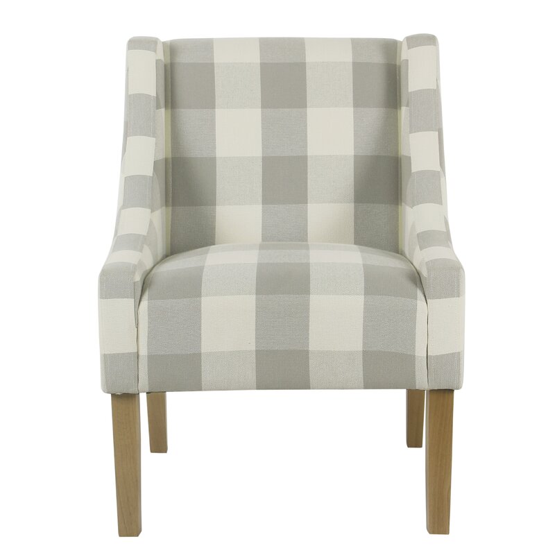 Jaco Swoop Armchair. Holiday decor inspiration with plaid, checks, and tartans! Come be inspired by this classic pattern for Christmas decorating. #plaid #christmasdecor #holidayinspiration #checks #decorating #inspiration